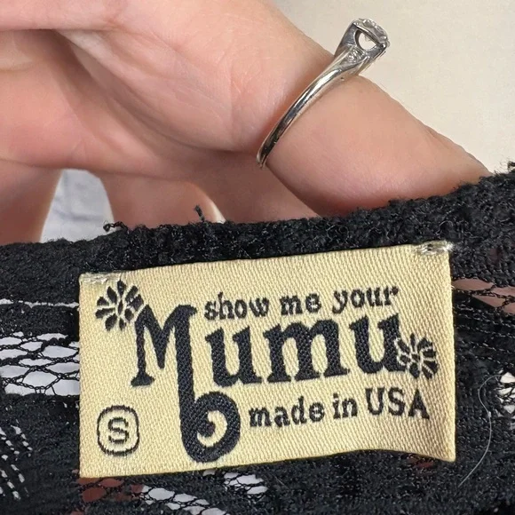 Show Me Your Mumu Flora Fan Top Iola Lace Black size S - Picture 9 of 9